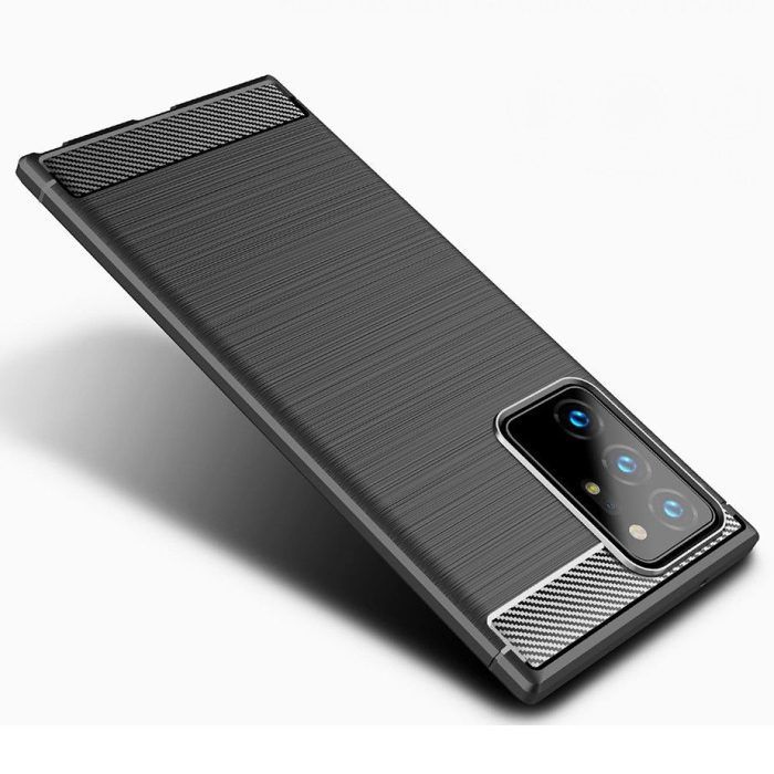 Husa pentru Samsung Galaxy Note 20 Ultra aspect metal slefuit negru 4