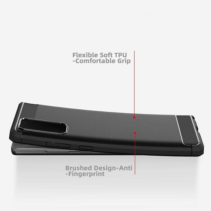 Husa pentru Samsung Galaxy Note 20 aspect metal slefuit negru 4