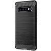 Husa pentru Samsung Galaxy S10 aspect metal slefuit negru 3