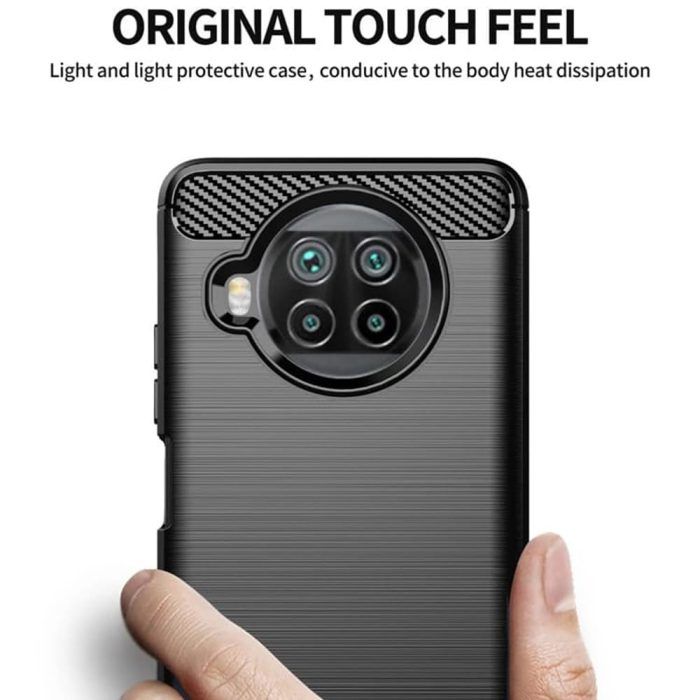 Husa pentru Xiaomi Mi 10T Lite 5G aspect metal slefuit negru 3