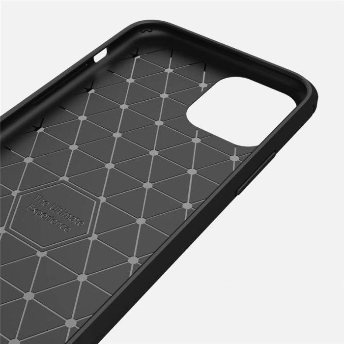 Husa pentru iPhone 11 aspect metal slefuit negru 4