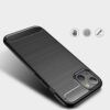 Husa pentru iPhone 13 aspect metal slefuit negru 3