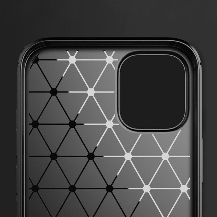 Husa pentru iPhone 14 Pro aspect metal slefuit negru 3
