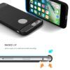 Husa pentru iPhone 7 Plus aspect metal slefuit negru 3