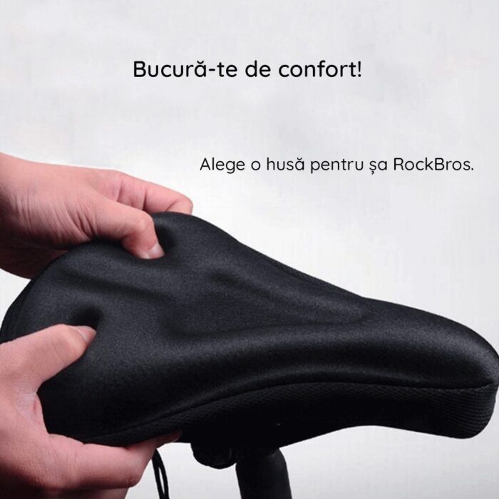 Husa pentru sa de bicicleta cu gel RockBros negru 2