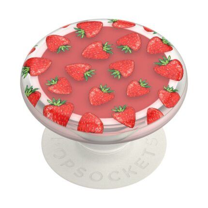 Suport universal pentru telefon si tableta PopSockets - PopLips Strawberry Feels (has Lip Balm)