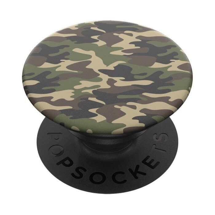 Suport universal pentru telefon si tableta PopSockets - PopGrip Woodland Camo