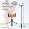 Selfie stick tip trepied cu telecomanda Bluetooth 101cm S7 Alb 4