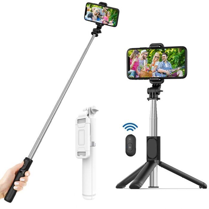 Selfie stick tip trepied cu telecomanda Bluetooth