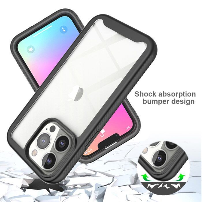 Set Husa si Folie Atlantic 360 Pro pentru iPhone 13 Pro negru 2