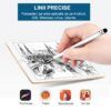 Stylus Pen 2in1 universal Android iOS Techsuit JC01 Argintiu Alb 3