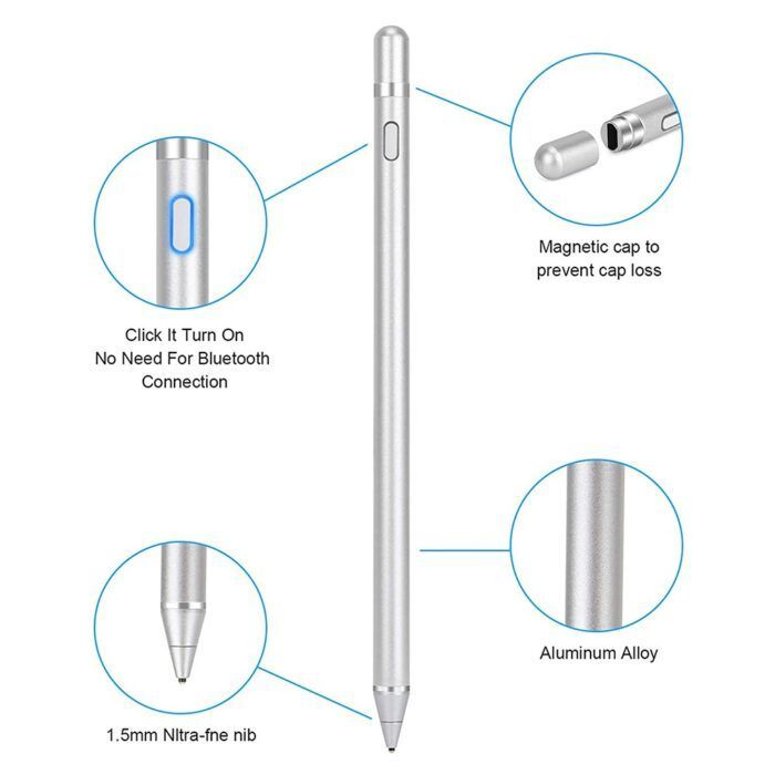 Stylus Pen Active Techsuit JA 0005 pentru tablete Argintiu 3