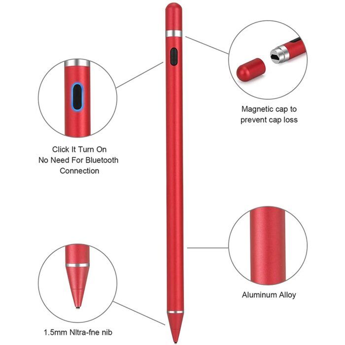 Stylus Pen Active Techsuit JA 0005 pentru tablete Rosu 2