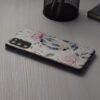Husa compatibila cu Apple iPhone 14 Pro Atlantic Marble alb floral 3