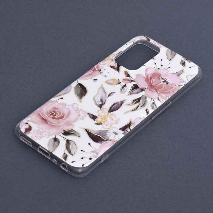 Husa compatibila cu Oppo A54 5G Oppo A74 5G OnePlus Nord N200 5G Atlantic Marble alb floral 4