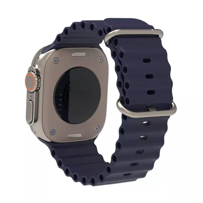 Curea Apple Watch 38 mm 40 mm 41 mm Atlantic W038 Albastru inchis 2