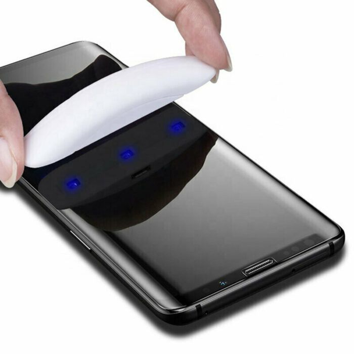 Folie de sticla securizata compatibila cu Samsung Galaxy S22 Lito UV Glue Privacy 4