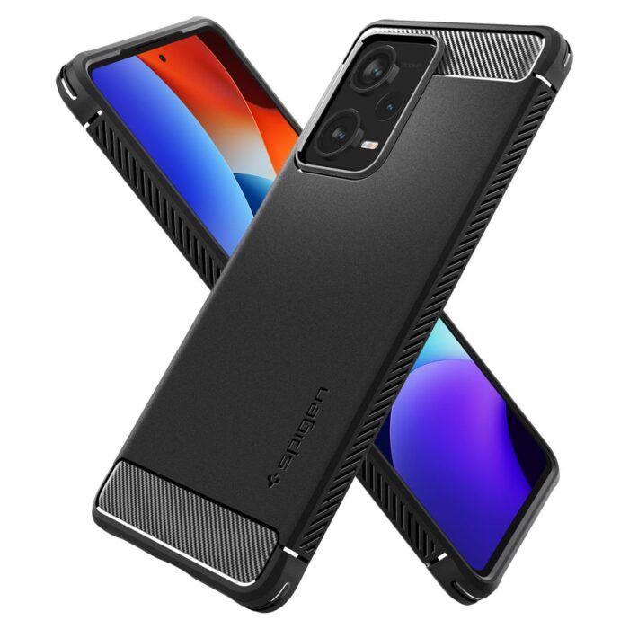 Husa Xiaomi Redmi Note 12 Pro Rugged Armor Spigen Negru Mat 2