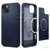 Husa iPhone 14 Spigen Mag Armor - Navy Blue