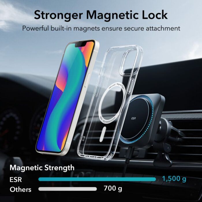 Husa iPhone 14 iPhone 13 ESR Classic Hybrid HaloLock Transparent 4