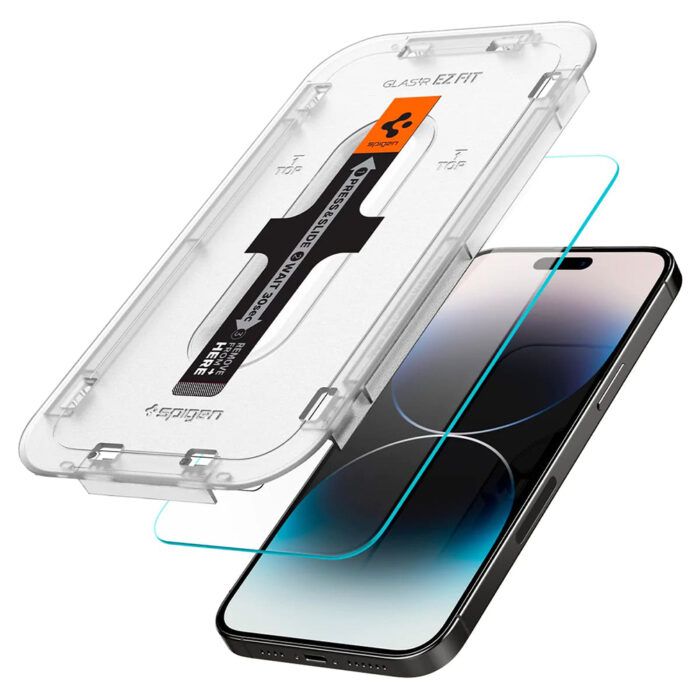 Pachet 2x Folie iPhone 14 Pro Max GLAS.TR Ez Fit 9H Clear 1