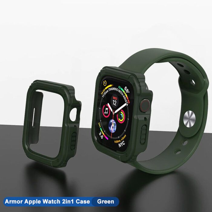 Pachet 360A° Rama Folie Apple Watch 1 2 3 38mm LITO Verde 3