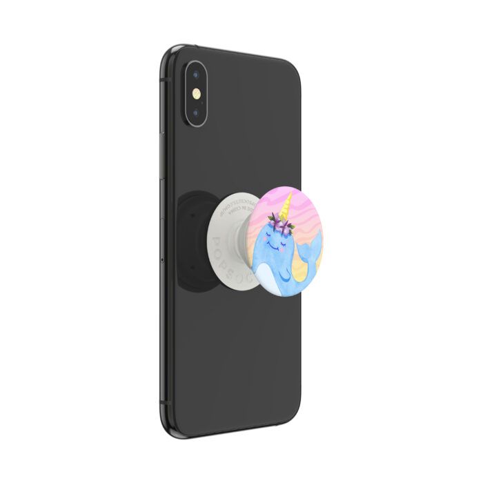 Suport universal pentru telefon si tableta PopSockets PopGrip Narwhal Princess 1