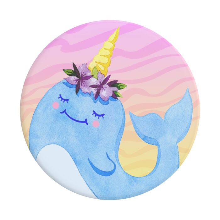 Suport universal pentru telefon si tableta PopSockets PopGrip Narwhal Princess 2