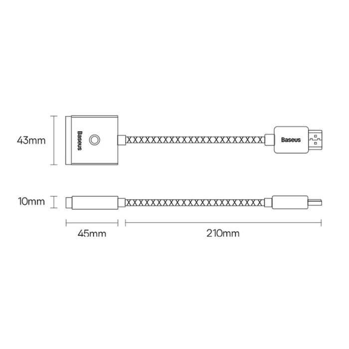 Adaptor HDMI la VGA 1080P 60Hz Baseus Lite Series WKQX010001 Black 11