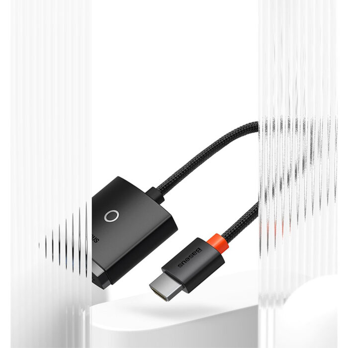 Adaptor HDMI la VGA Jack 3.5mm Micro USB Intrare Curent 1080P 60Hz Baseus Lite Series WKQX010101 Black 8