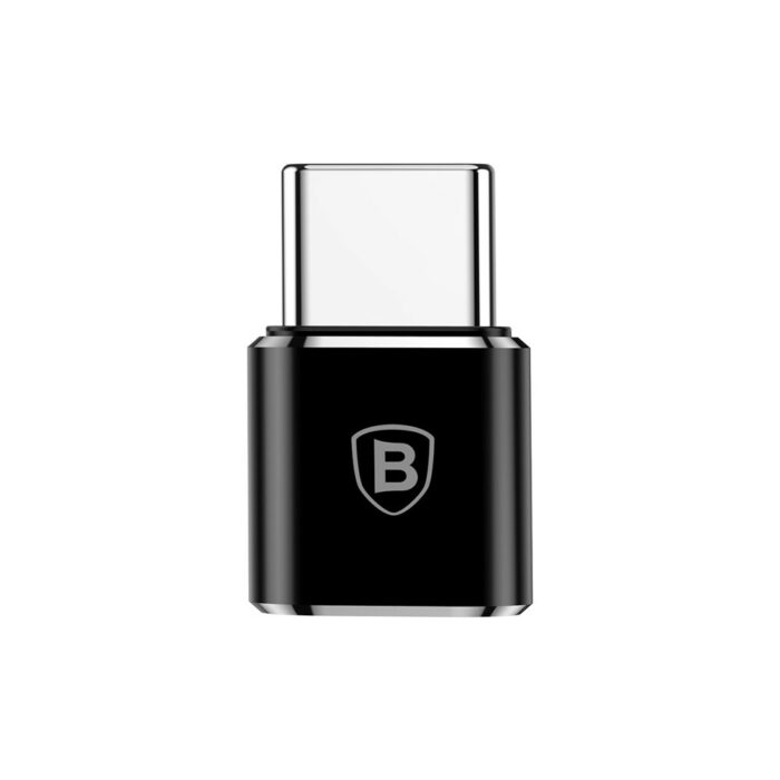 Adaptor OTG Micro USB la Type C 2.4A Baseus CAMOTG 01 Black 1