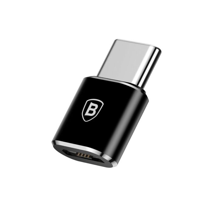 Adaptor OTG Micro USB la Type C 2.4A Baseus CAMOTG 01 Black 4