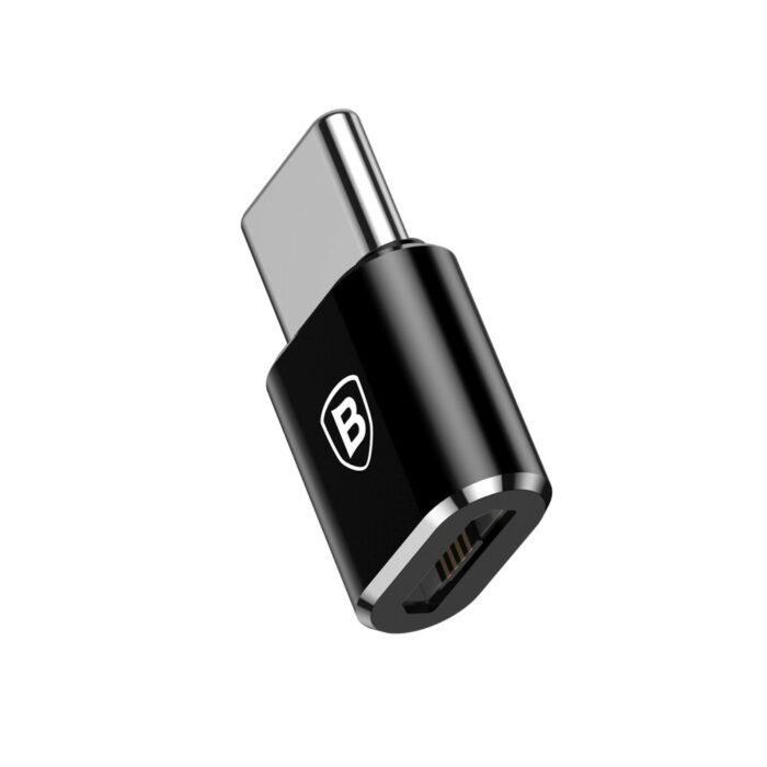 Adaptor OTG Micro USB la Type C 2.4A Baseus CAMOTG 01 Black 5