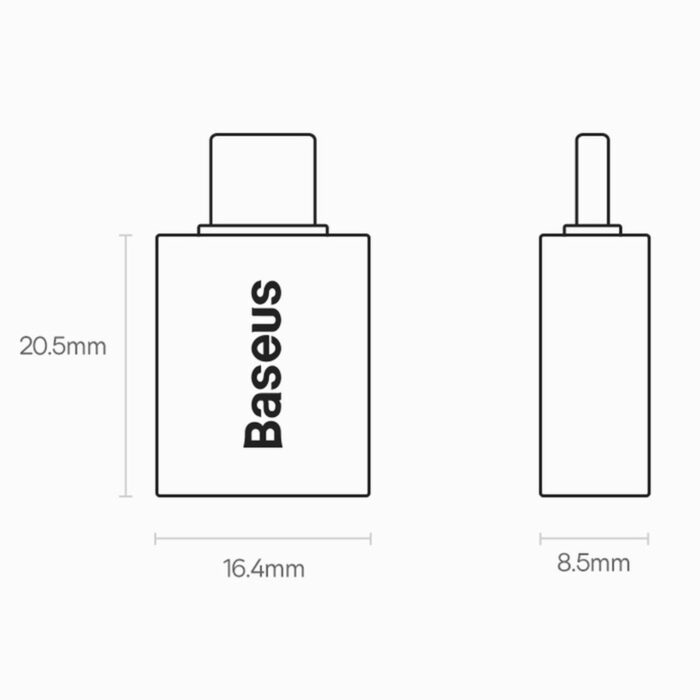 Adaptor Type C to USB 3.2 10 Gbps cu OTG Baseus Ingenuity Series ZJJQ000003 Blue 5