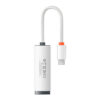 Adaptor USB C to RJ45 LAN Port 1000Mbps Baseus Lite Series WKQX000302 White 3