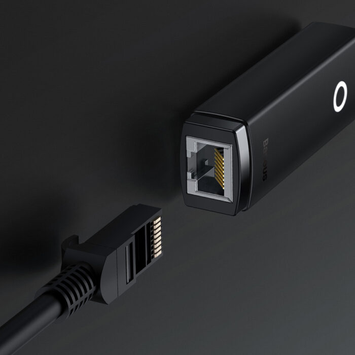 Adaptor USB to RJ45 LAN Port 1000Mbps Baseus Lite Series WKQX000101 Black 3