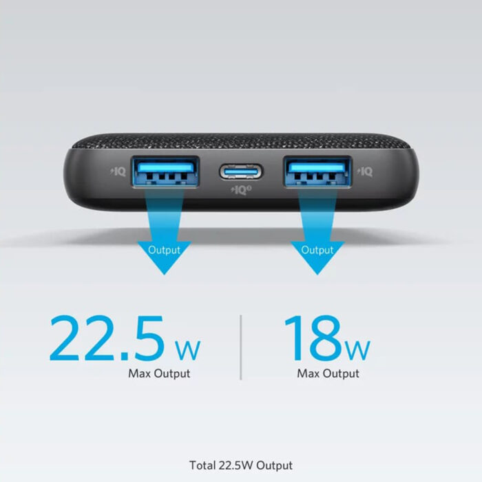 Baterie Externa 2x USB Type C 10000mAh 18W Anker PowerCore III Sense 10K A1248G11 Black 4