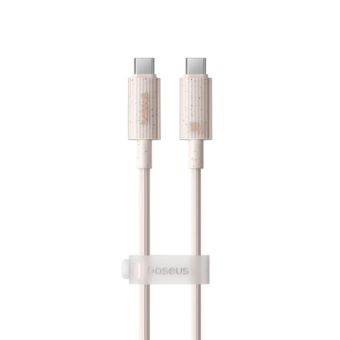 Cablu Type C la USB C Super Fast Charge 100W 480Mbps 2m Baseus Habitat Series P10360202421 01 Wheat Pink