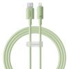 Cablu USB la Lightning 480Mbps 2.4A 2m Baseus Habitat Series P10360200631 01 Natural Green