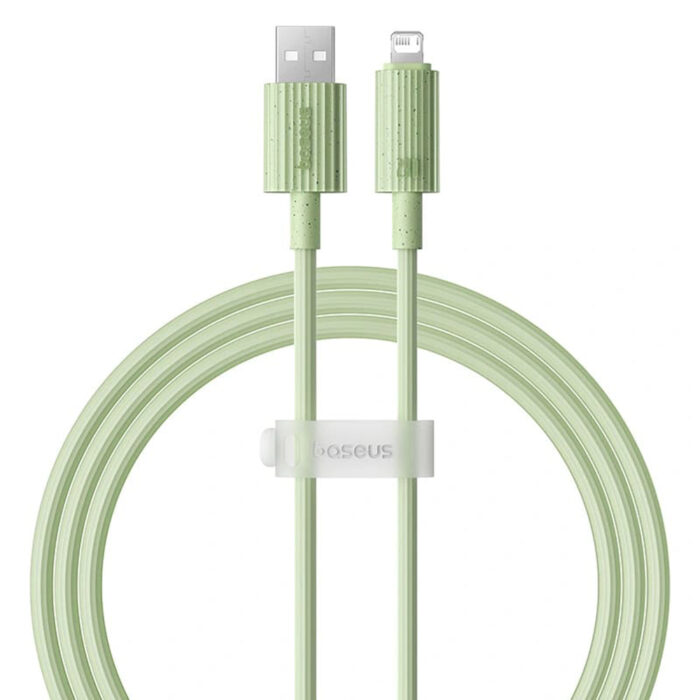 Cablu USB la Lightning 480Mbps 2.4A 2m Baseus Habitat Series P10360200631 01 Natural Green