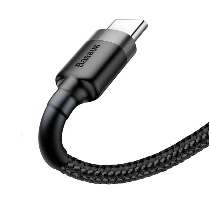 Cablu USB la Type C Fast Charge 3A 480Mbps 0.5m Baseus Cafule CATKLF AG1 Gray Black 4