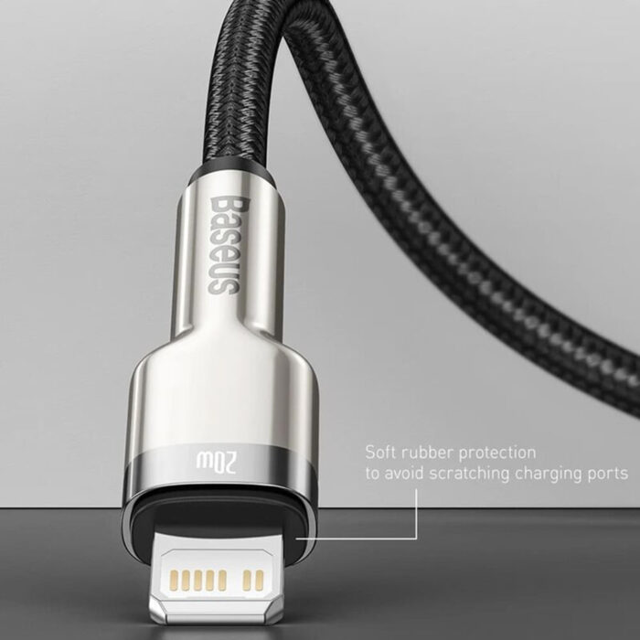 Cablu USB to Lightning 2.4A 480Mbps 1m Baseus Cafule Series Metal CALJK A01 Black 5