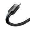 Cablu de Date USB la Type C 3A 480Mbps 1m Baseus Cafule CATKLF BG1 Gray Black 2