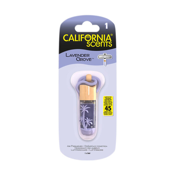 California Scents Car Air Freshener Hanging Perfume Bootle for Vehicle Interior Lavender Grove