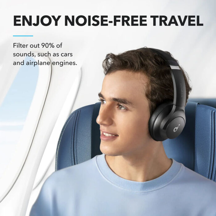 Casti Bluetooth on ear Hybrid Active Noise Cancelling Anker A3004G11 Black 5