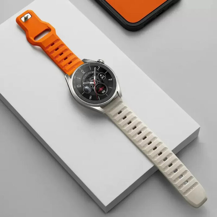 Curea pentru Samsung Galaxy Watch 45Active 2 Huawei Watch GT 3 42mmGT 3 Pro 43mm Techsuit Watchband W050 Orange 3
