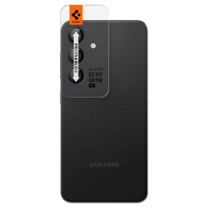 Folie Camera pentru Samsung Galaxy S24 Plus set 2 Spigen Optik.tR EZ FIT Black 1