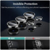 Folie Camera pentru Samsung Galaxy S24 Ultra ESR Lens Protector Tempered Glass Black 4