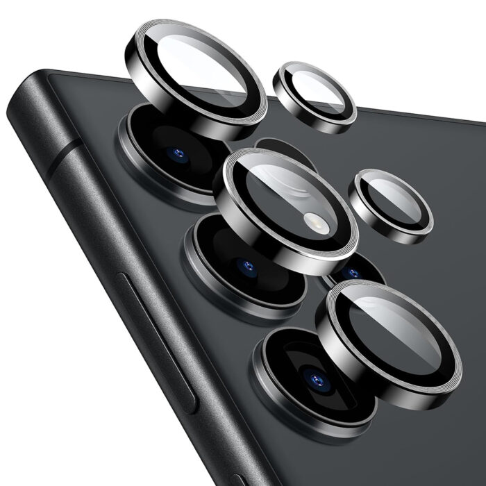 Folie Camera pentru Samsung Galaxy S24 Ultra ESR Lens Protector Tempered Glass Black