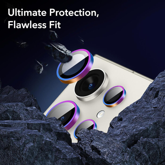 Folie Camera pentru Samsung Galaxy S24 Ultra ESR Lens Protector Tempered Glass Chromatic 1